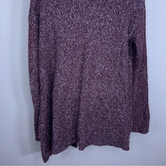 MEDIUM LIZ CLAIBORNE BURGUNDY KNIT SWEATER LONG SLEEVE OPEN FRONT - Picture 7 of 9